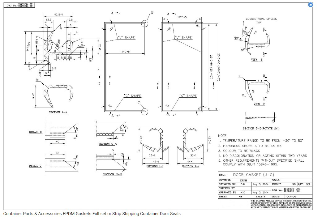 قوشۇمچە زاپچاسلار EPDM Gaskets تولۇق 4