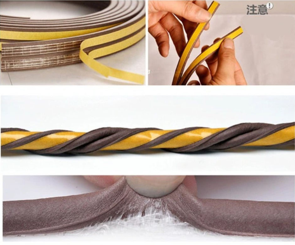 D Shape Self-Adhesive Rubber Seal Strip1